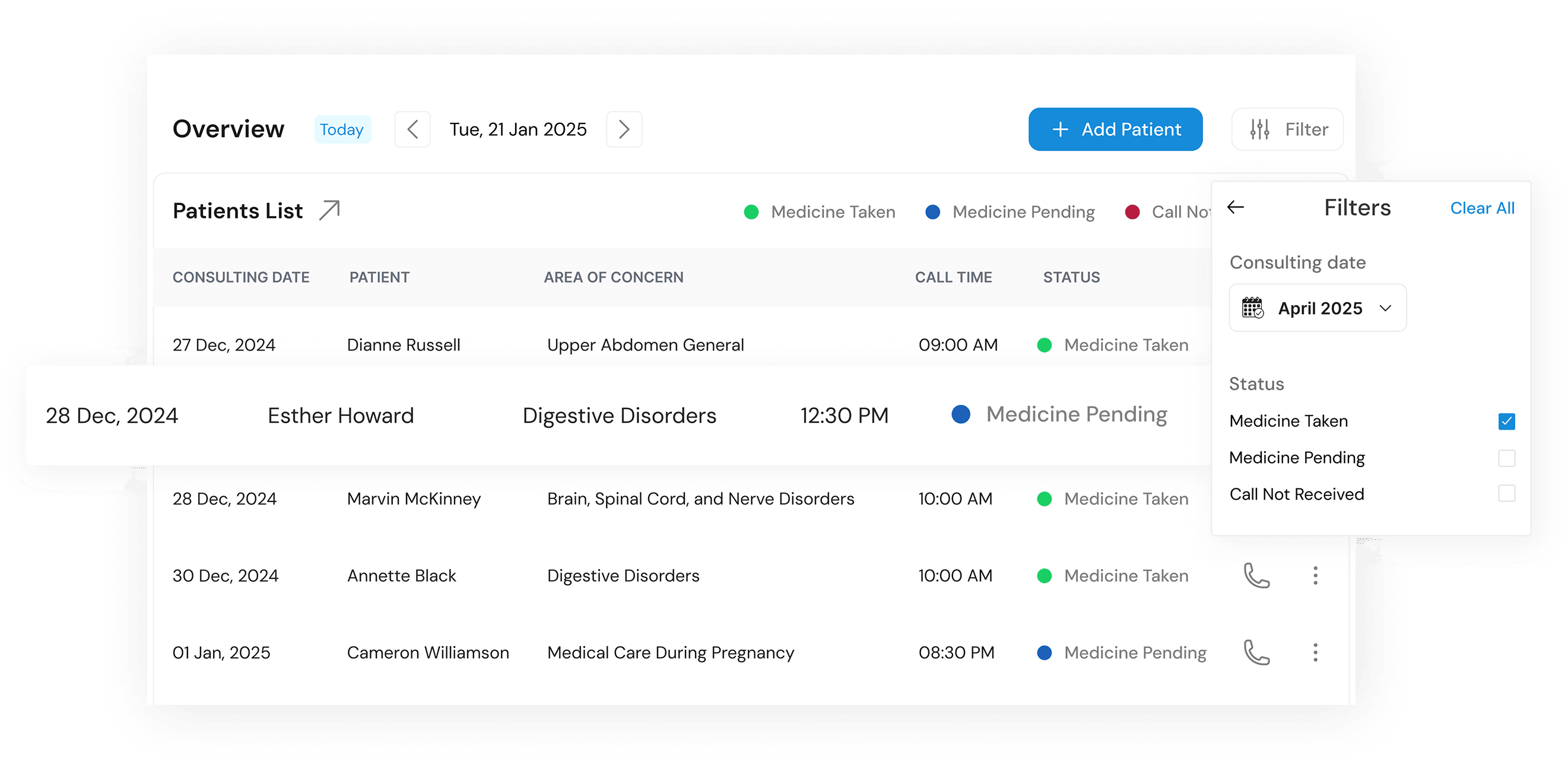 Centralized Adherence Dashboard
