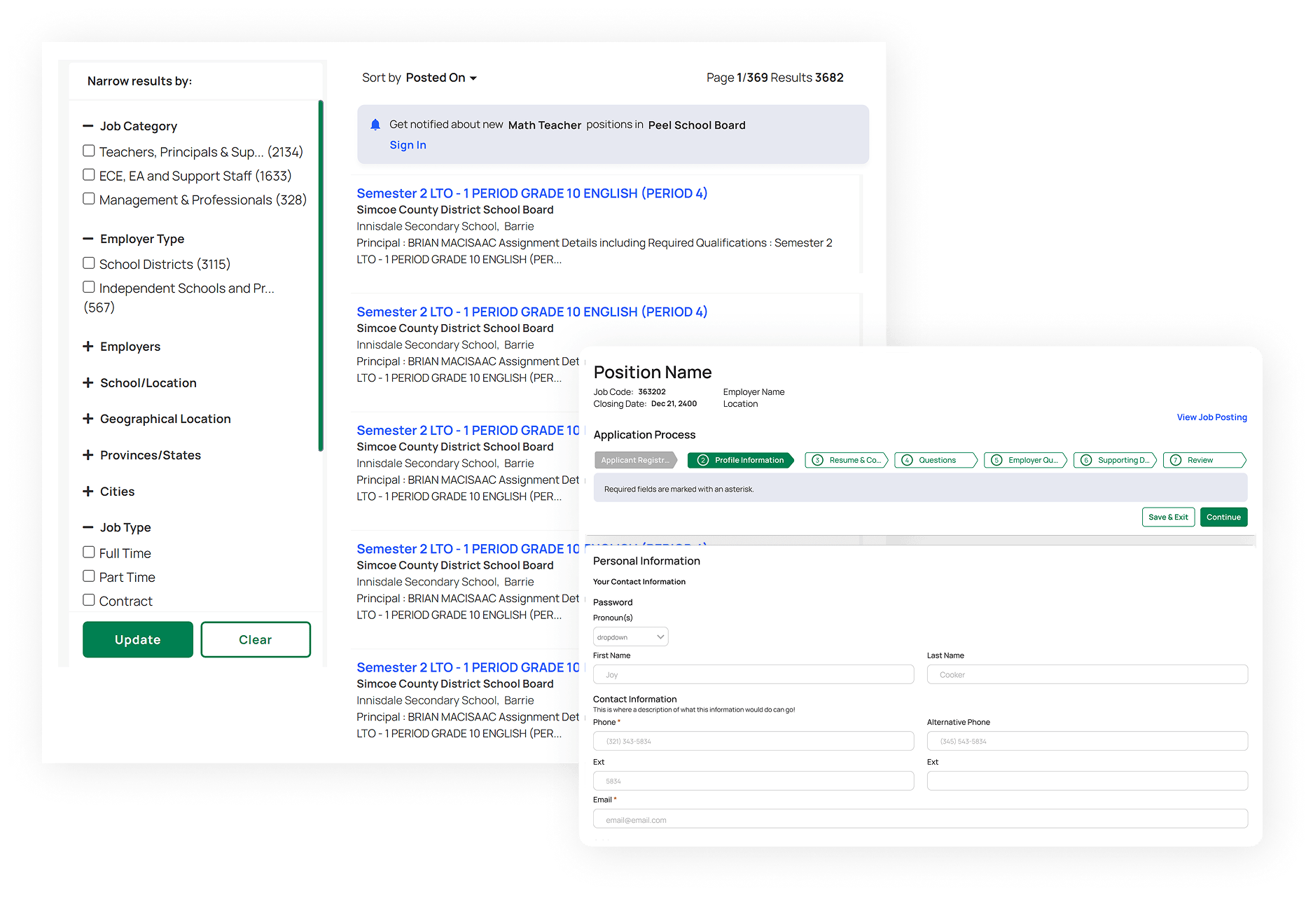 Personalized Job Vacancy Alerts